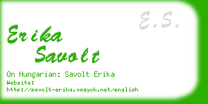 erika savolt business card